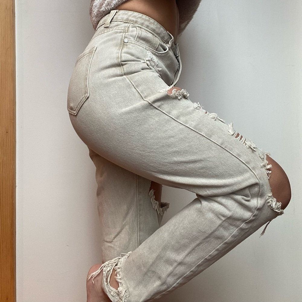 Ripped Riot Mom Jeans